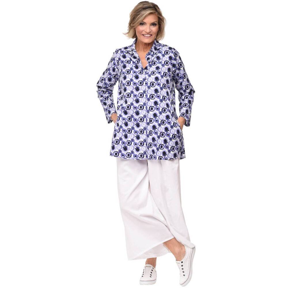 NEW TULIP CLOTHING logan button down shirt in iris poppers
